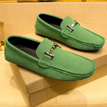 Suede Men Casual Shoes Lazy Shoes Male Breathable Slip-on Mens Driving Flat Shoes Comfortable Boat Shoe Loafers Moccasins