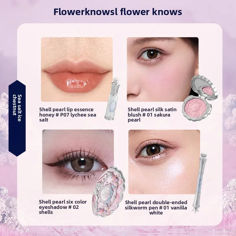 Gift Box Makeup Set Little Angel Full Box Lip Glaze Blusher Shell Jewelry Flower Know Birthday Gift Kit