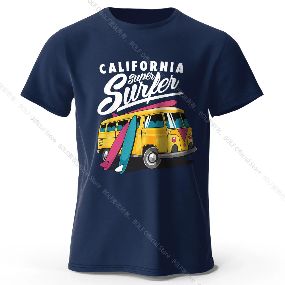 Surfer Sunrise Silhouette Printed Unisex Men Women T-Shirt Tees Tops 100% Cotton Ocean Wave Graphic Morning Ritual