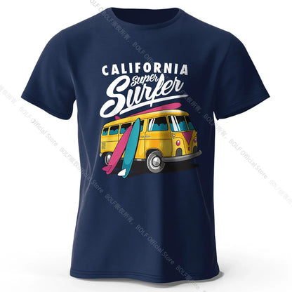 Surfer Sunrise Silhouette Printed Unisex Men Women T-Shirt Tees Tops 100% Cotton Ocean Wave Graphic Morning Ritual
