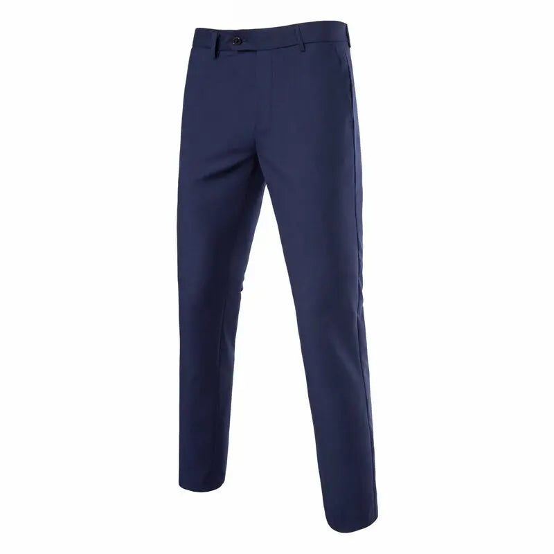Suit Men's (Blazer+ Vest + Trousers) Fashionable Business Solid-color Wedding British-style Workwear, Casual Performance Suit