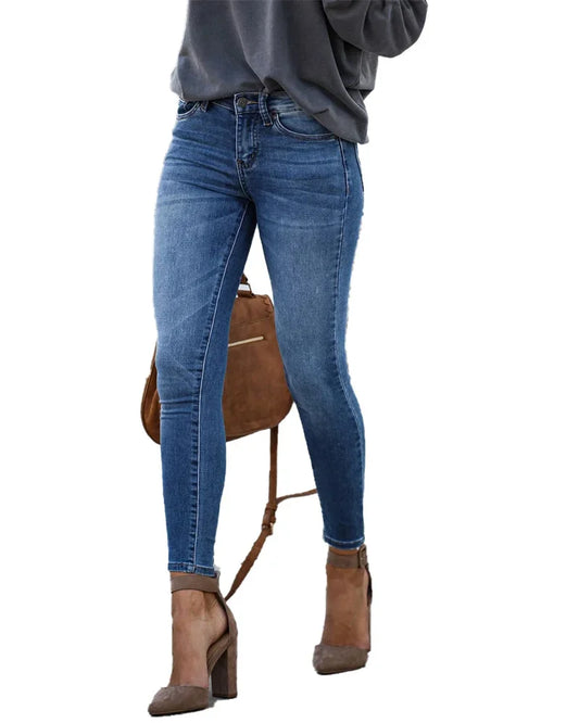 Women Comfortable Casual Skinny Denim Pants