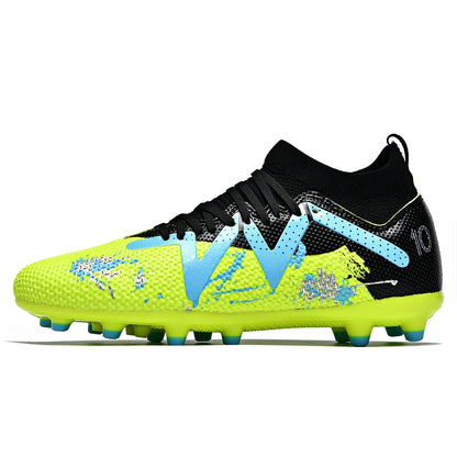 AG FG Athletic Soccer cleats PU Fabric Comfort Upper TPU Anti-slip Long Studs Sole Reliable Quality Adult Kids Training Shoes