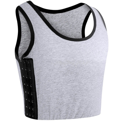 Women Tomboy Trans Elastic Chest Binder Breathable Cotton Slim Fit Tank Top