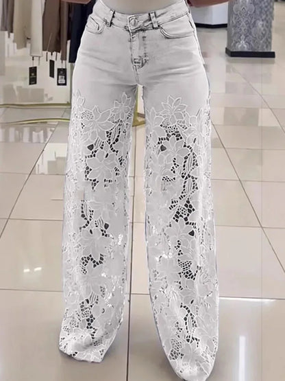 Women Y2k Fashion High Waist Loose Wide Leg Pants