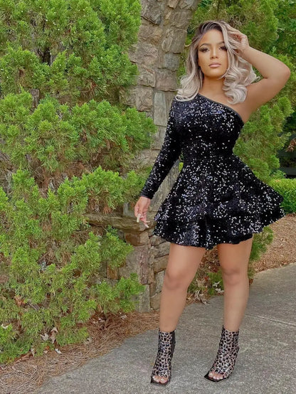 Sequin Short Homecoming Dress for Teens Sparkly Prom Dress Sweet 14 16 Birthday Photo Shoot Gowns Mini Dress Graduation Dress