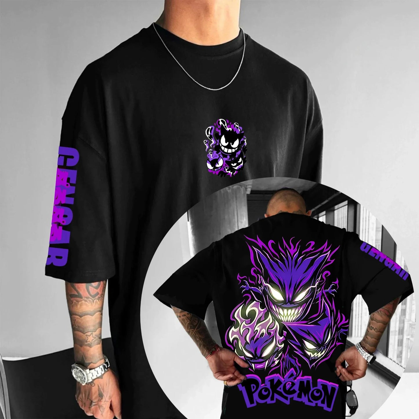 Anime Printed T-shirt Cotton Men and Women Summer New Item Plus Size T-shirt Street Harajuku Loose Casual Short Sleeved