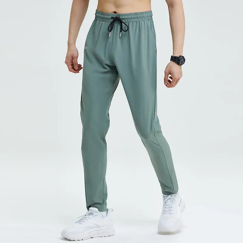 New Pencil Pants Tight Jogging Casual Mens Running Breathable Quick-Drying Ice Silk Outdoor Gym Sports Fashion Fitness Pant