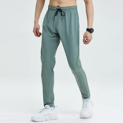 New Pencil Pants Tight Jogging Casual Mens Running Breathable Quick-Drying Ice Silk Outdoor Gym Sports Fashion Fitness Pant