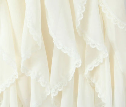Kawaii Black Mini Skirts Women Summer 2025 Japanese Y2k Fashion Ruched Skirts Vintage Clothes Kawaii Ruffle Skirts Lace Trim