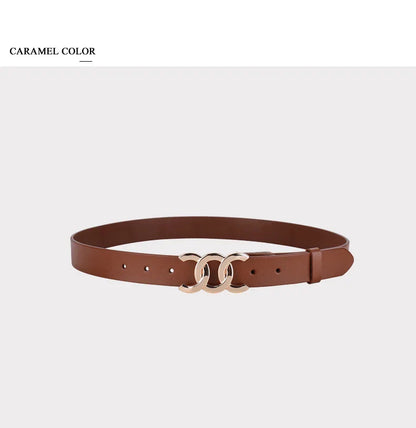 Europe and the United States hot ladies leather belt decorative western pants girdle belt female cowhide retro belt