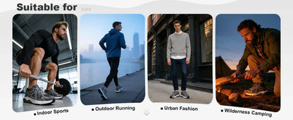 New Men Running Shoes Outdoor Casual Lightweight Breathable Sneakers Male Cushioning Non-Slip Vintage Sports Shoes