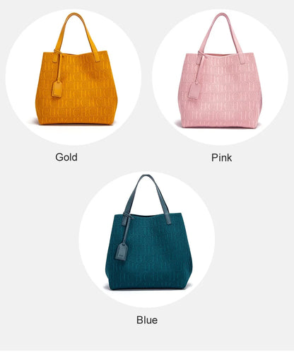 Women's Handbag High Quality Craftsmanship Large Capacity Fashion Classic New Style Solid Color Outer Bag Women's Handbag