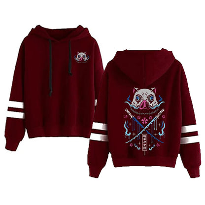 Anime Hoodies Men Women Kimetsu no Yaiba Kawaii Manga Sweatshirts Gothic Harajuku Hooded Pullover Casual Streetwear