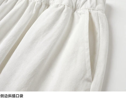 Artistic ruffled half skirt for women, imakokoni 2026 spring forest style white midi skirt, versatile 265387