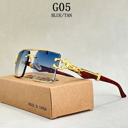 Sunglasses For Men Vintage Designer Rimless Sunglasses Women