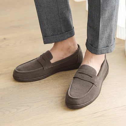 Men's Slip On Loafers Preppy Lightweight Breathable Comfort Outdoor Flats Non Slip Soft Sole Casual Daily Walking Shoes