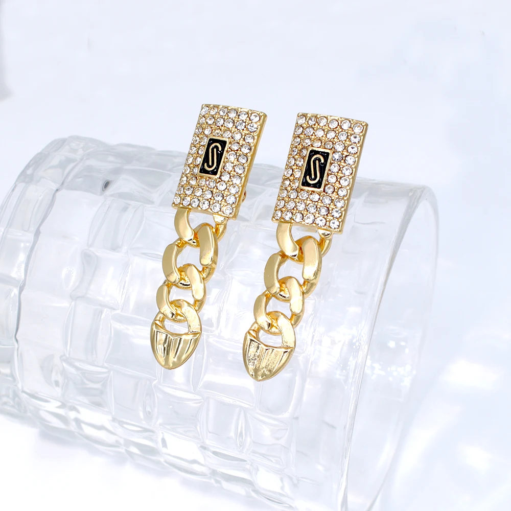 Monaco Chain 18K Gold Plated Cuban Chain Jewelry Set High Quality Necklace Bracelet 2025 New For Bridal Wedding Gift