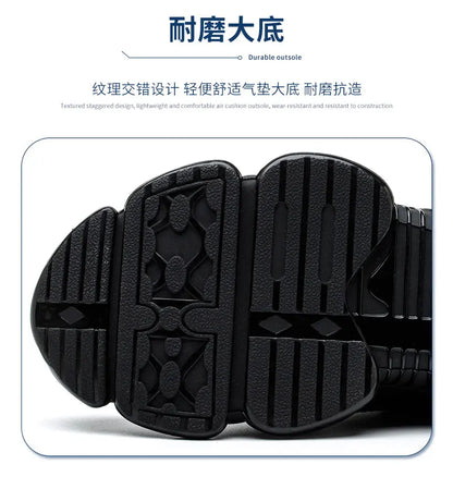 Rotating Button Safety Shoes Men Anti-smash Anti-puncture Protective Work Shoes Fashion Men Sport Shoes Security Boots Men ﻿