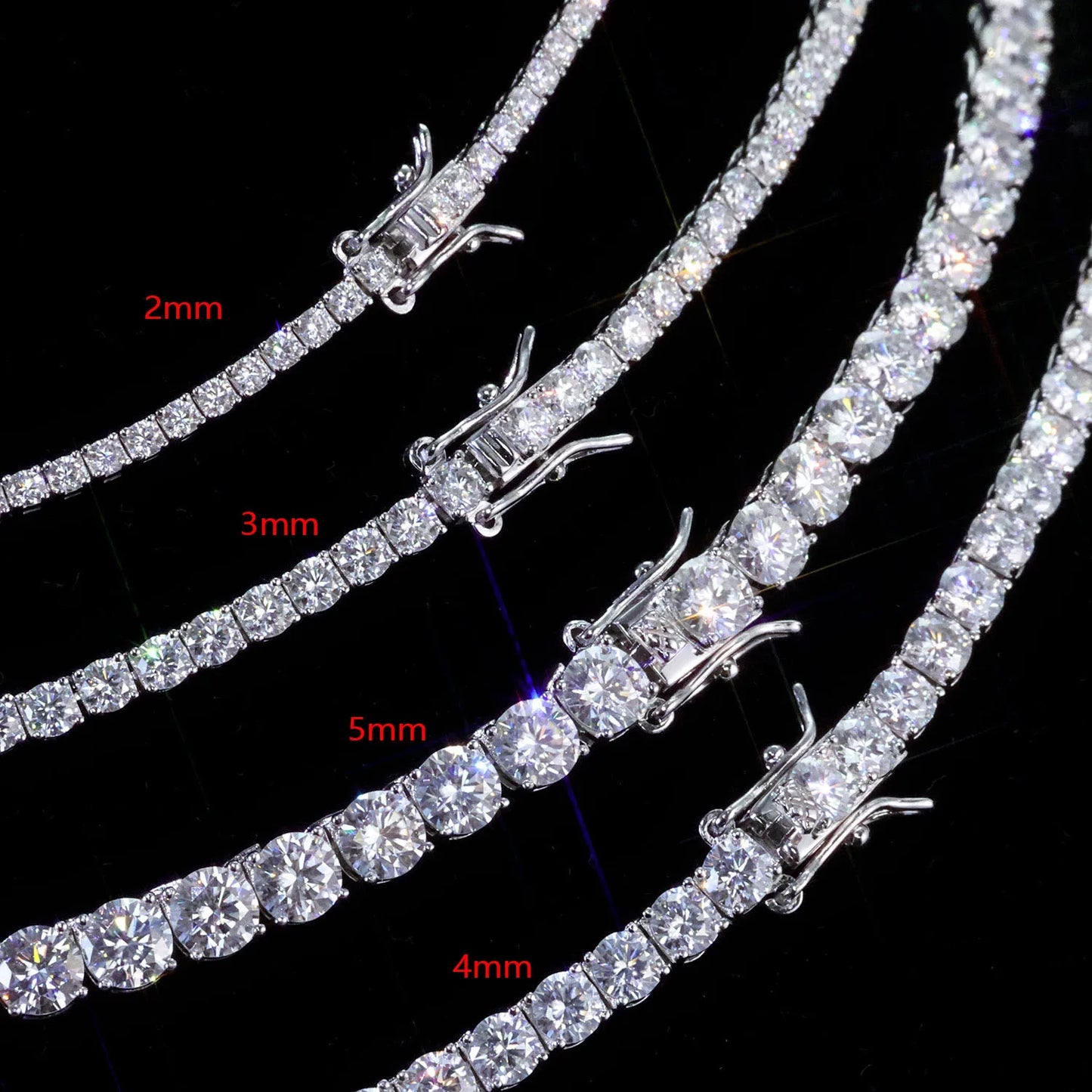 925 VVS Moissanite Star Chain Bracelet Hip Hop Jewelry Bling Iced Out Tennis Cross Bracelet Sterling Silver with GRA 7/8inch
