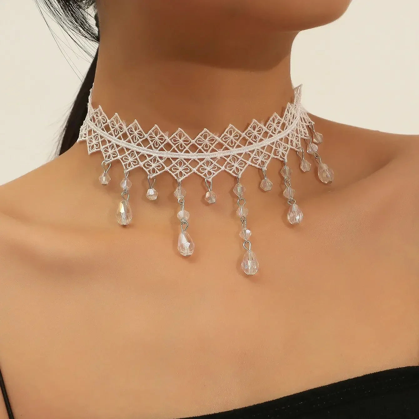 Punk Black Sexy Lace Chokers Necklace For Women Fashion Retro Clavicle Chain Halloween Collar Choker Steampunk Gifts
