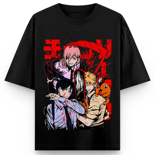 T-Shirt Denji Pochita Printing Classic T-shirt Men's Summer New Fashion Cotton Top Clothing