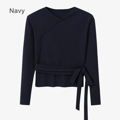woman clothes thicken ribbing closed-fit wrap tops + Satin Adjustable straps dress (ship out in 1 day)