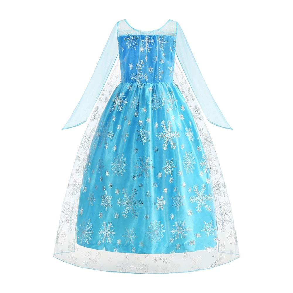 Girl Princess Dress Halloween 2026 Cosplay Party Costume Snow Queen Princess Clothes Children Outfit