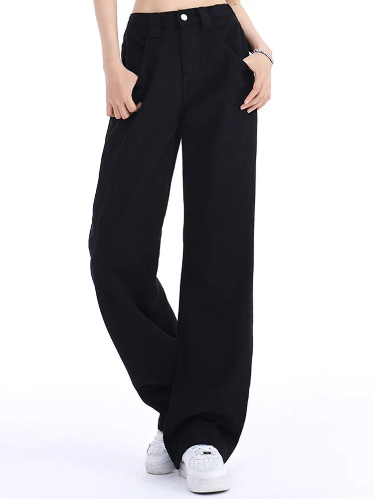 Women High Waist Jeans Female High Street Denim Pants