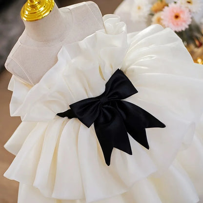 Baby Girl Princess Sleeveless Tutu Dress Ruffled Infant Toddler Child Vestido Wedding Party Pageant Birthday Baby Clothes 1-12Y