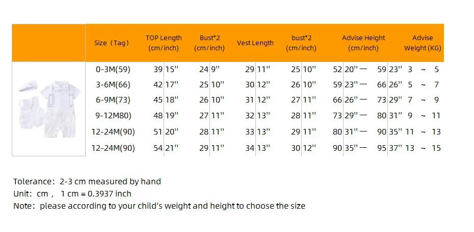 Toddler Gentleman Infant Baby Children Boys Clothes Set 3 Pcs Shirt Bow Tie Romper+Vest+Hat Newborn Dress Party Outfits Suit