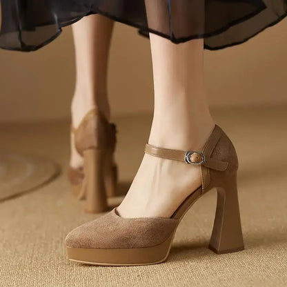Women's Summer Footwear Stripper Shoes for Woman 2024 Sandals Evening Platform Pointed Toe Super High Heel Block Chunky Heels