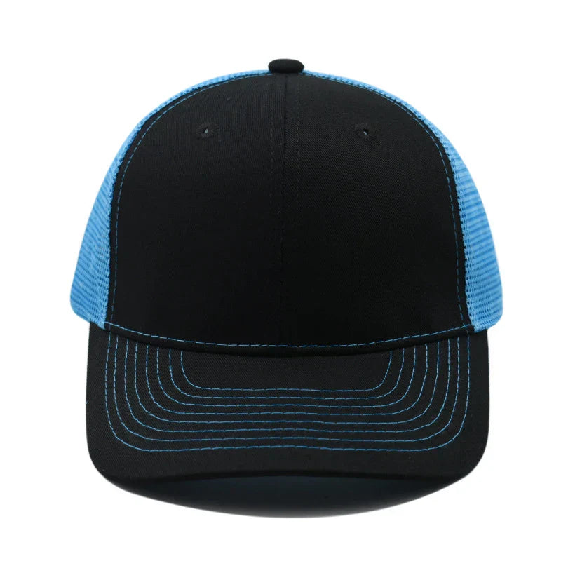 New Fashion Slight Curved Brim Baseball Cap For Men Women Summer Breakable Net Blank Truck Caps Sun Hat