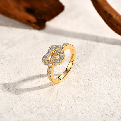 DVVS1 Full Moissanite Ring 925 Sterling Silver 18K Gold Plated Heart Shape For Women Holiday Classic Gifts Fine Jewelry