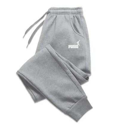 2025 Men's trousers for autumn and winter, men's casual pants, fashionable soft sportswear pants, jogging sports logo print