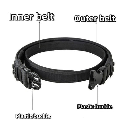 2 in 1 Tactical Belt Quick Release  Buckle MOLLE  Mens Belts width 5CM