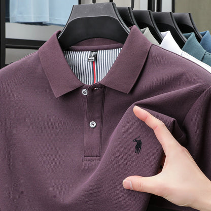 Luxury autumn and winter new Paul brand exquisite embroidered T-shirt high-end mens brand business casual comfortable polo shirt
