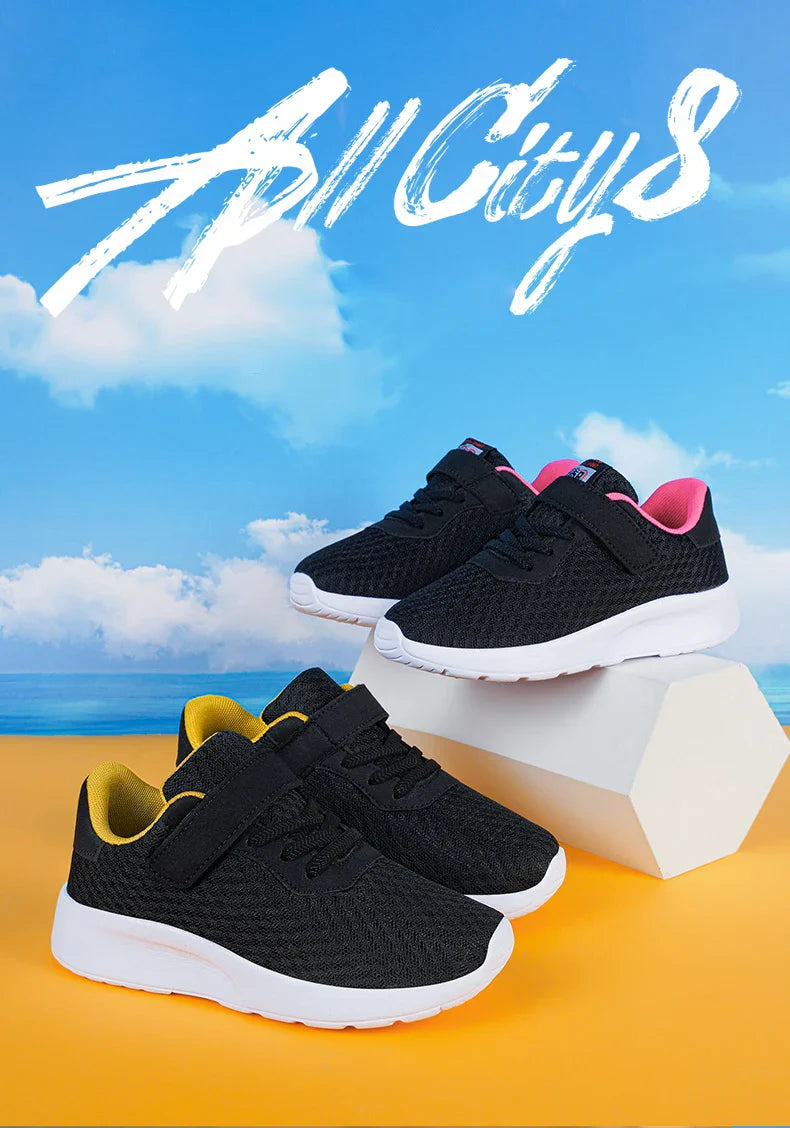 Children Boys Sneakers Soft-soled Lightweight Breathable Non-slip Sports Running Walking For Girls Tennis Mesh Shoes