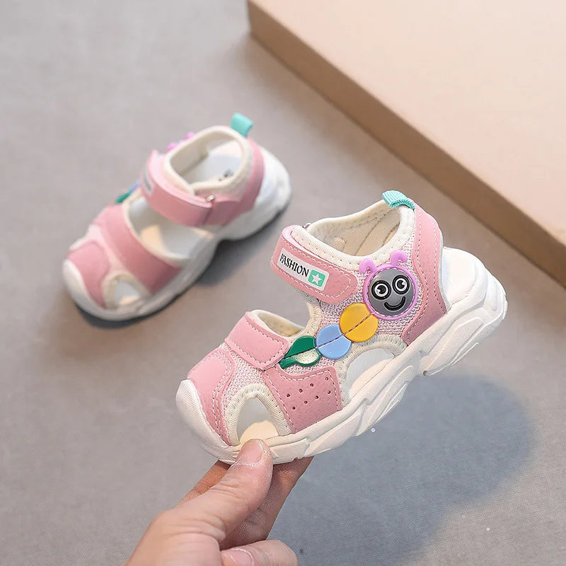 2026 Summer Girls Kids Sandals Soft Comfortable Closed Toe Protective Sandals,Cartoon Colorful Cute Shoes Kids Summer Boys Girls