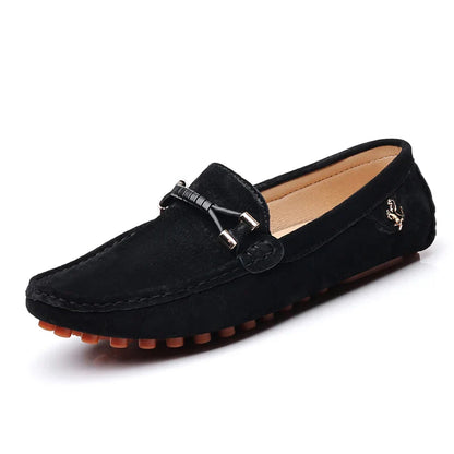 Sapatos Mocassim Masculinos de Luxo Tam. 48, Loafers de Couro Camurça Masculinos, Sapatos Mocassins Slip-on Antiderrapantes para Dirigir para Homens