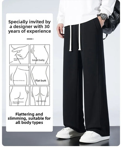 Men's Outdoor Running Fitness Sports Leisure Straight Leg Pants Are Comfortable Fashionable Versatile Suitable for All Seasons