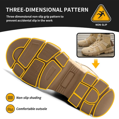 Indestructible Security Protective Boots Men Comfortable Breathable Construction Working Boots Anti-Puncture Work Safety Shoes