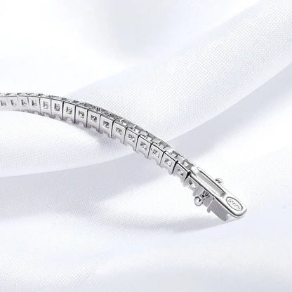 2MM D Color 100% Real Moissanite Tennis Bracelet for Women Lab Diamond Original Silver 925 Jewelry Hip Hop Party Chain