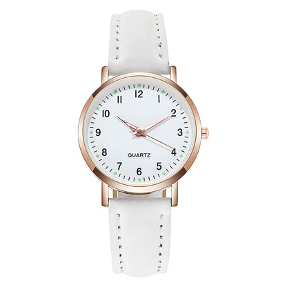 Fashion Watch For Women Leather Belt Watches Ladies Luxury Analog Quartz Luminous Wristwatch Clock Relogio Feminino