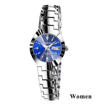 5808 Relogio Feminino Couple Watch Men Quartz watch for Lovers Luxury Womens wristwatch Stainless Steel Waterproof