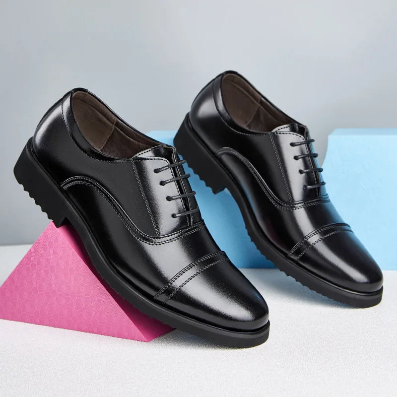 Men's casual leather shoes, business casual shoes, formal fashion, banquet flat shoes, size 50 men's shoes