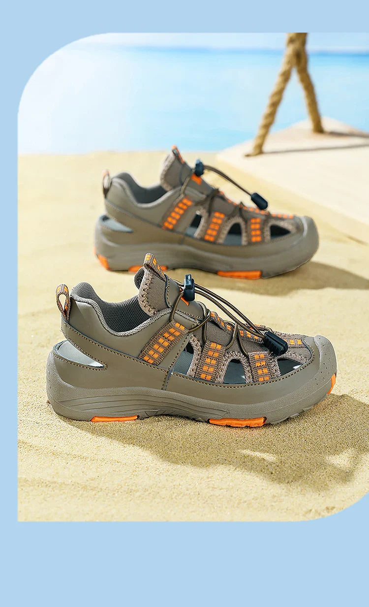 Summer Children Comfortable Sport Water Sandals Outdoor for Boys Closed Toe Anti-Collision Walking Sandals Casual Beach Shoes