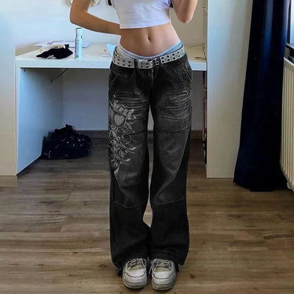 Women's clothing, irregular printed loose pants