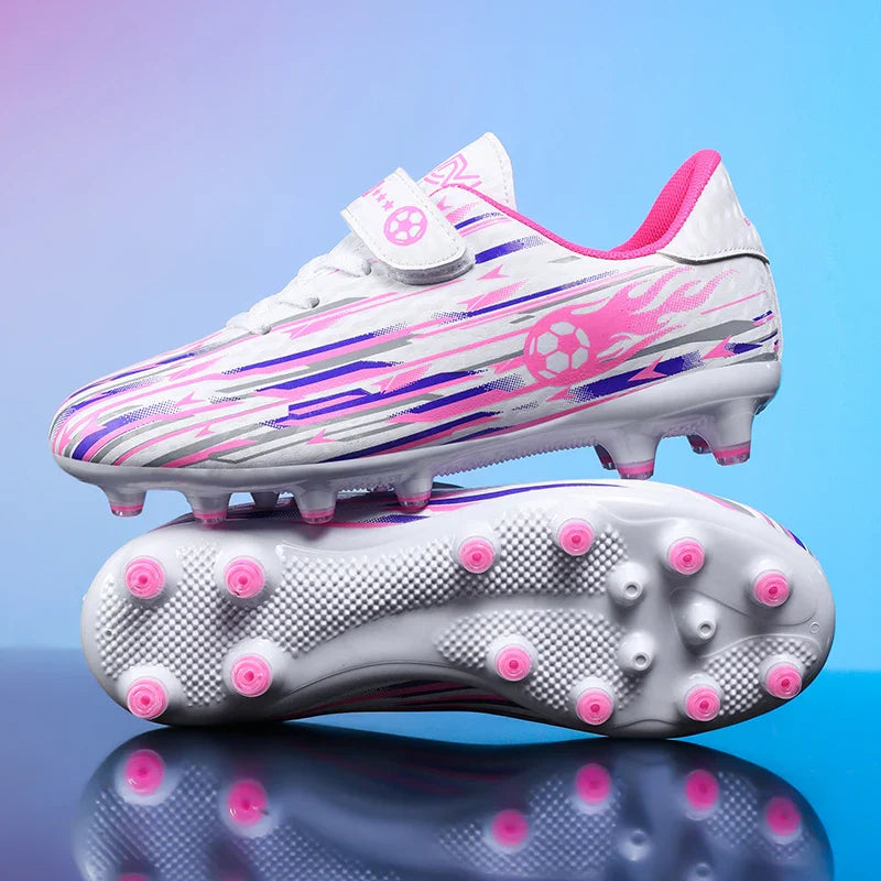 Kids Youth Soccer Shoes Boys Girls Football Cleats TF FG Training Sneakers Non-Slip Grass Artificial Grass Sport Boots