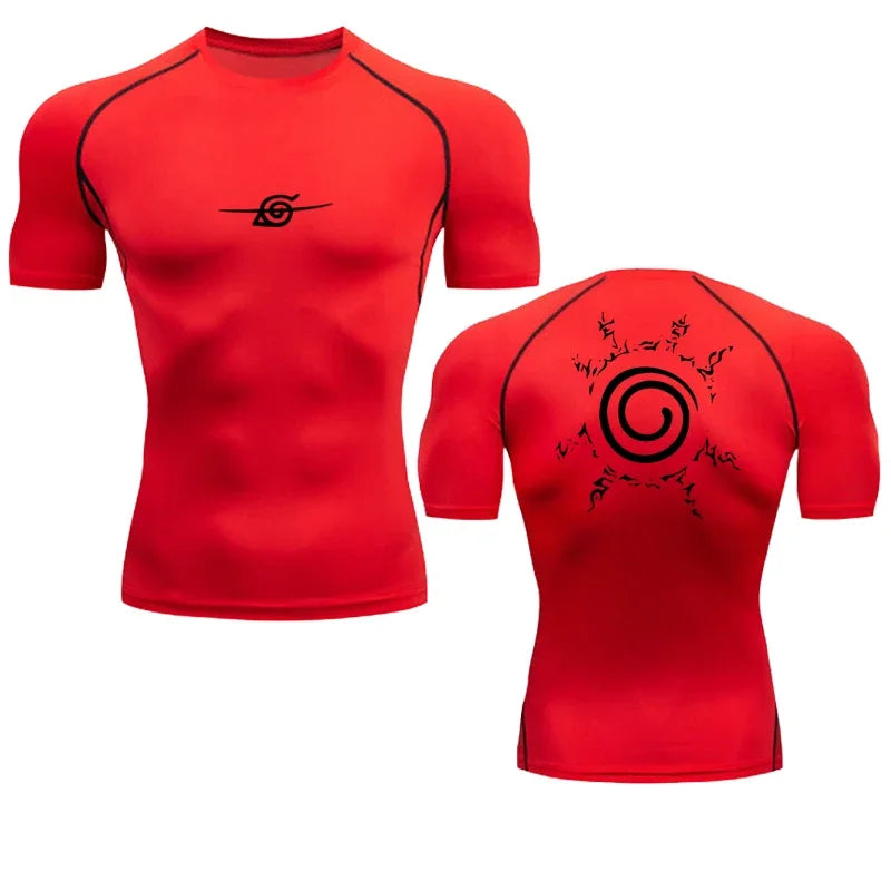 anime esporte secagem rápida ginásio tshirts fitness topos t verão outono masculino